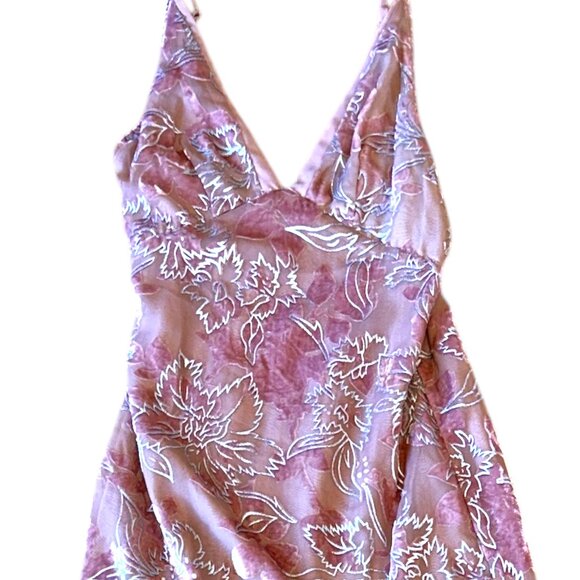 Lulus katrin mauve burnout velvet floral print midi dress - Picture 6 of 9